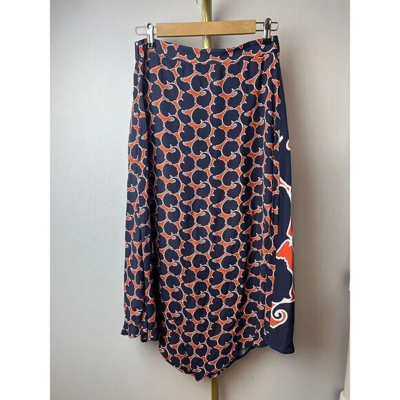 SOLD Anthropologie Dhruv Kapoor Swirled Abstract Midi Skirt Sz. S - Picture 5 of 10